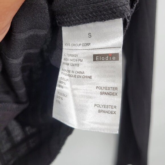 New Elodie Women Black Button Down Cropped Knit Long Sleeve Cardigan Small - Picture 5 of 10